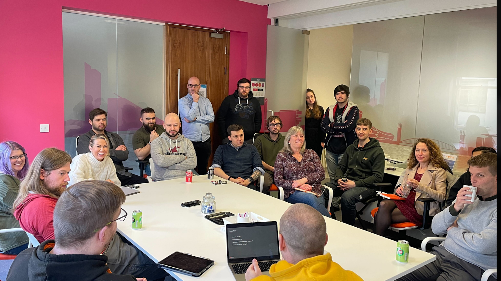 Team enjoying a meeting